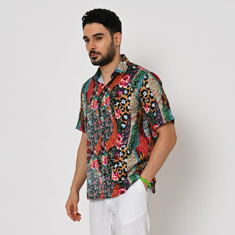 CHEETAH WATERMELON PRINTED SHIRT