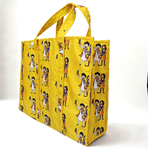 SELFIE WITH BHAIYA PRINT Everyday Tote