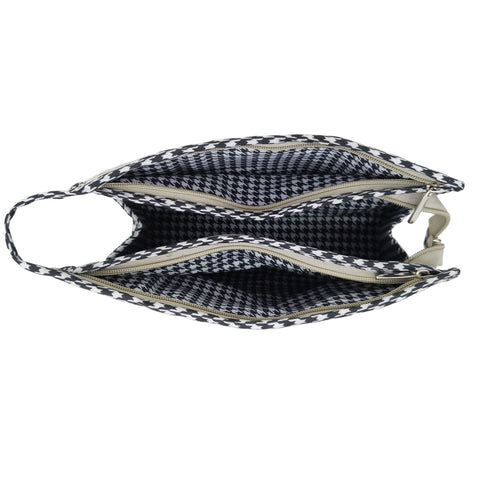 HEARTBEAT ELEGANCE PRINT TRIOZIP TOILETRY BAG