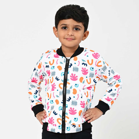 Colorful pattern bomber