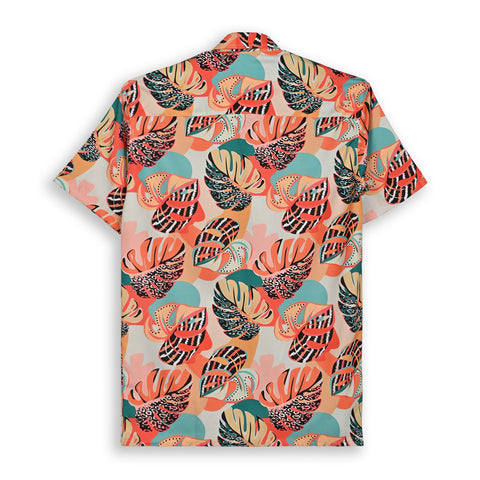 ORANGE ABSTRACT PRINTED SHIRT