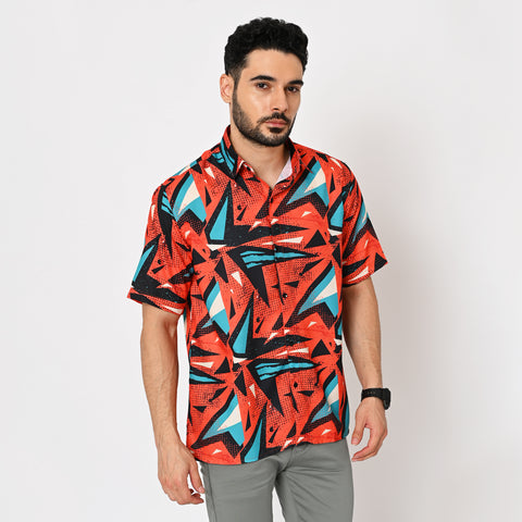 DARK COLOUR FUNKY PRINTED SHIRT