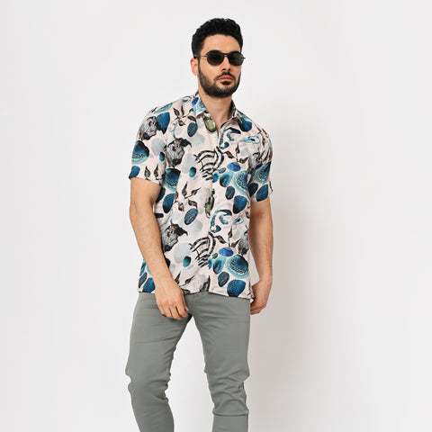 BIG FLOWER PRINTED SHIRT