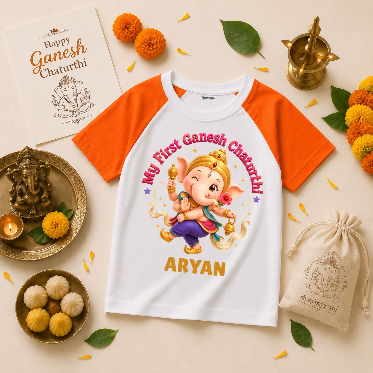 My First Ganesh Chaturthi Personalized T-Shirt