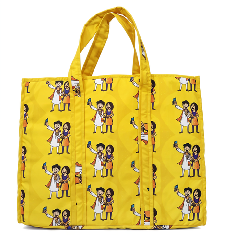 SELFIE WITH BHAIYA PRINT Everyday Tote