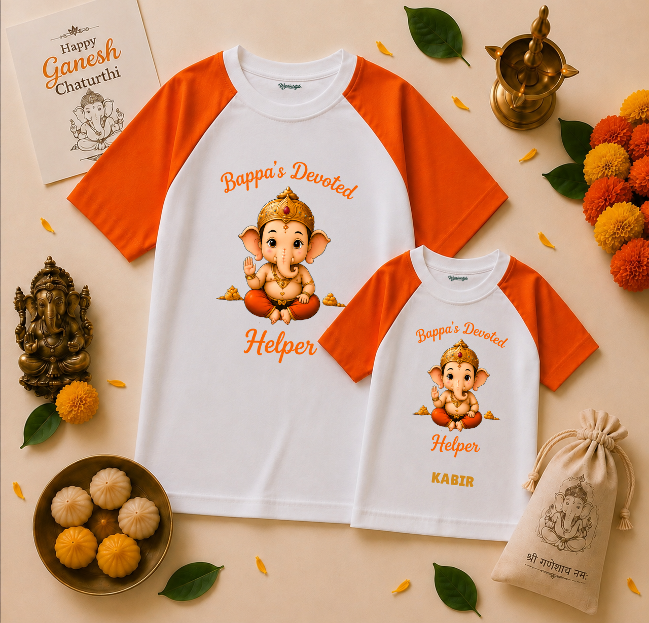 Bappa's Devoted Family Duo Tee Set