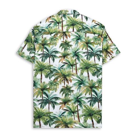 ADORNED WITH VIBRANT PALM TREES PRINTED SHIRT