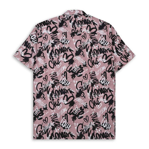 BLACK & WHITE GRAFITTI PRINTED SHIRT