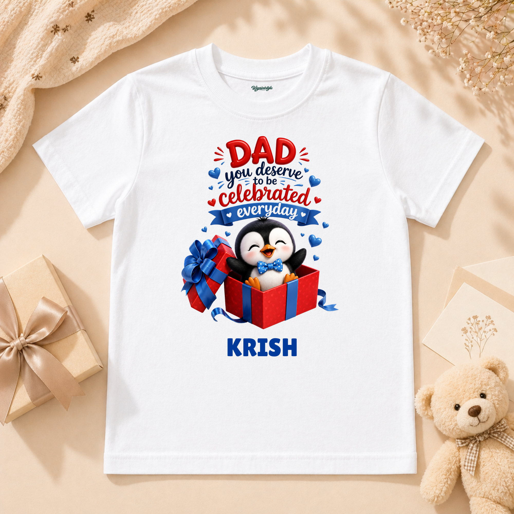 Dad You Deserve To Be Celebrated Everyday Cute Penguin Gift Baby