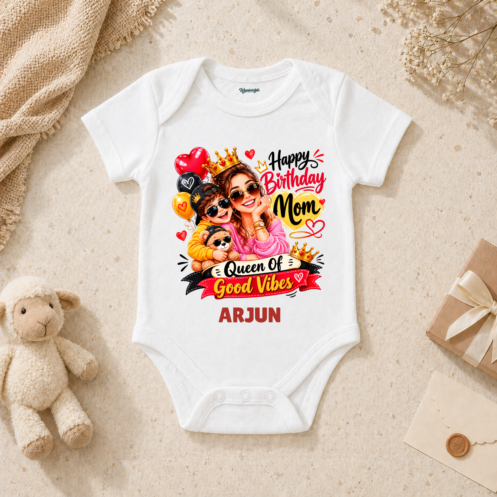 Queen of Good Vibes Mom Birthday Tee