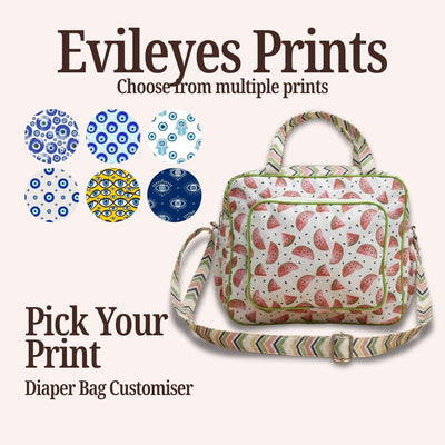 EVIL EYES  BABY DAIPER BAG CUSTOMISER