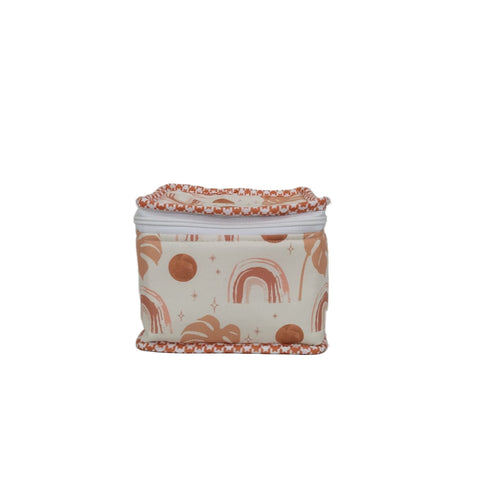 TERRACOTTA RAINBOWS PRINT EARRING ORGANIZER