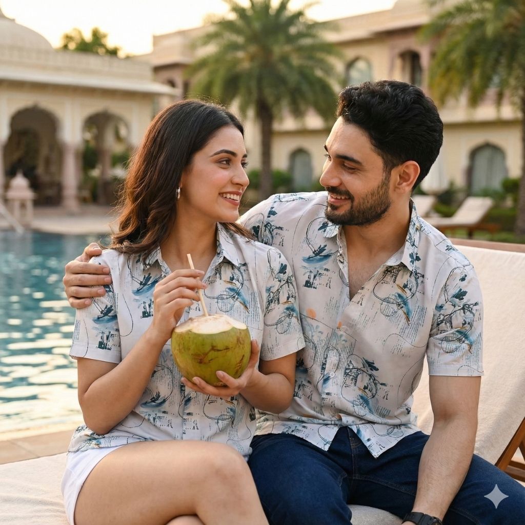 ABSTRACT FLORAL PRINTED SHIRT