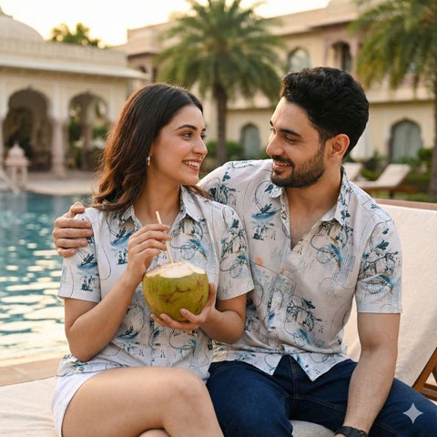 ABSTRACT FLORAL PRINTED SHIRT