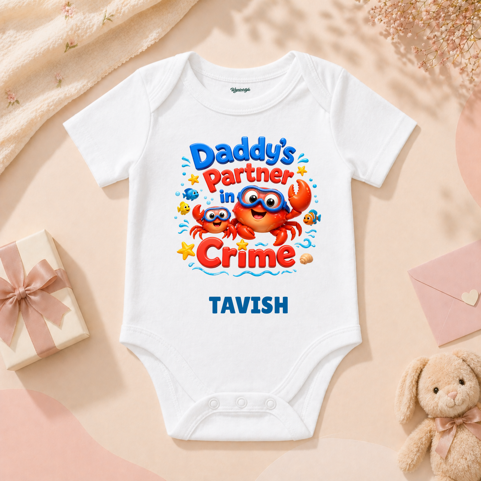 Adorable Daddy’s Partner In Crime Baby Crab Ocean Adventure