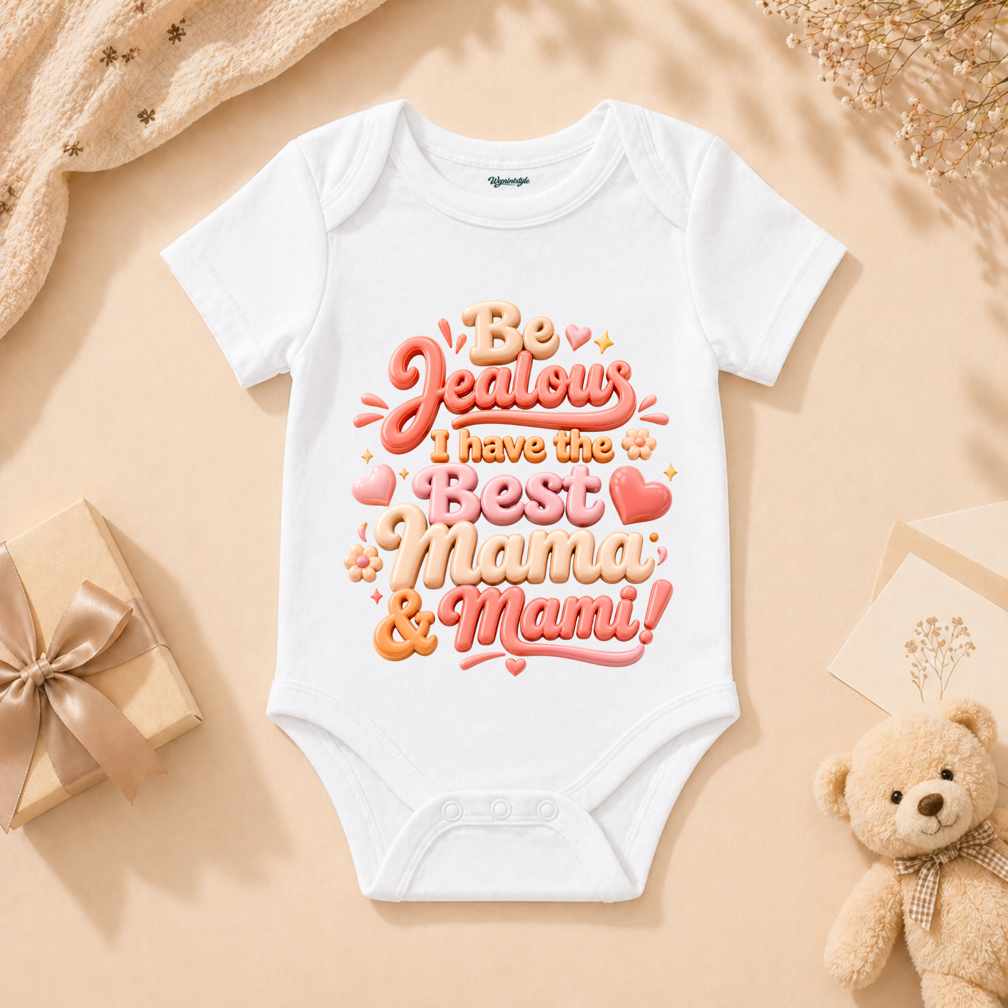 Don’t Make Me Call My Mamu Adorable Baby Onesie With Pink Retro Telephone