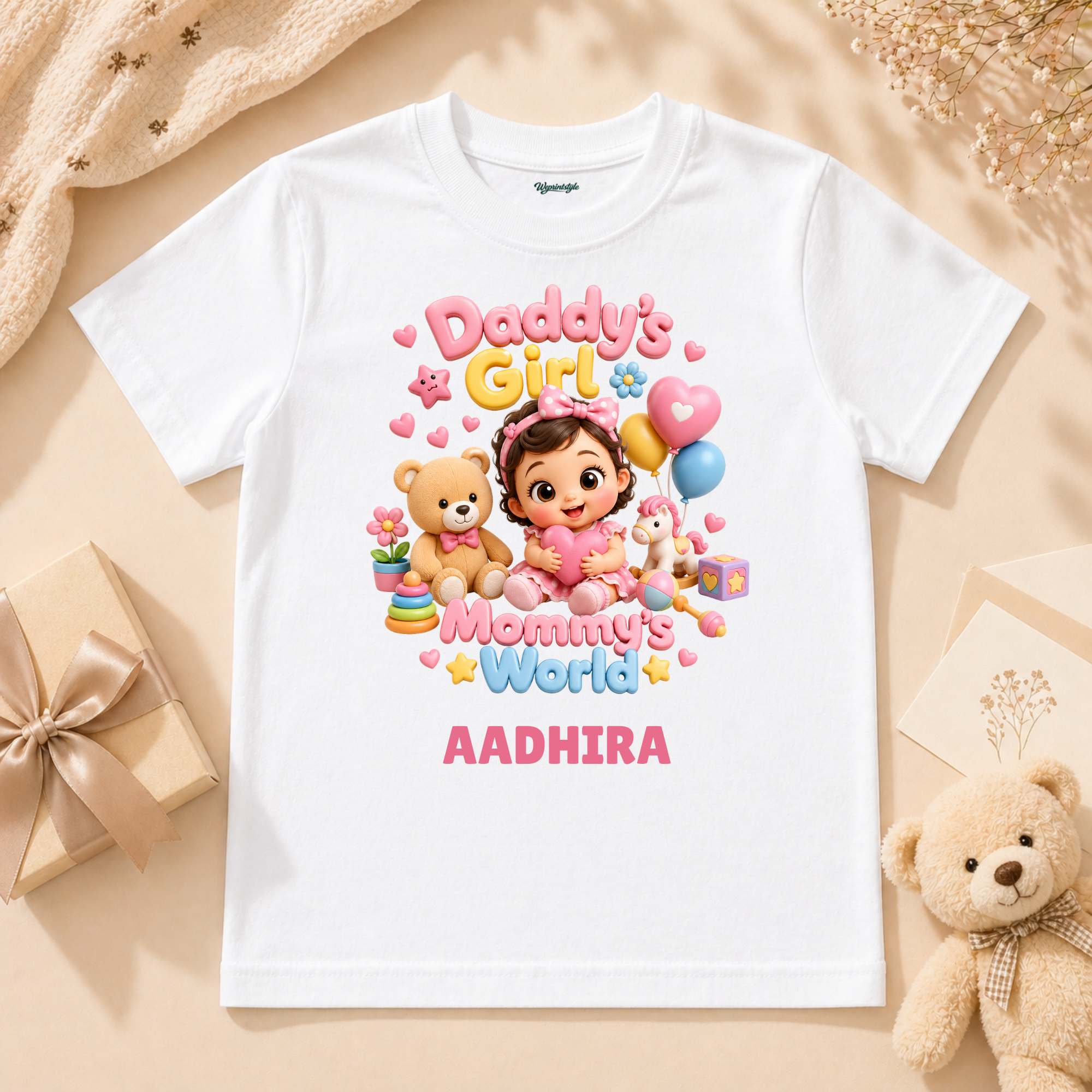 Adorable Baby Daddy’s Girl And Mommy’s World Cute Theme