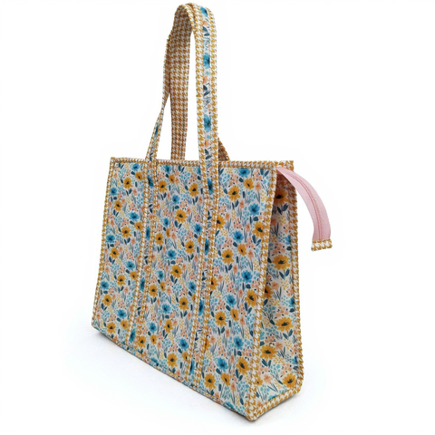 WILDFLOWER SPRITZ PRINT SMALL TOTE BAG