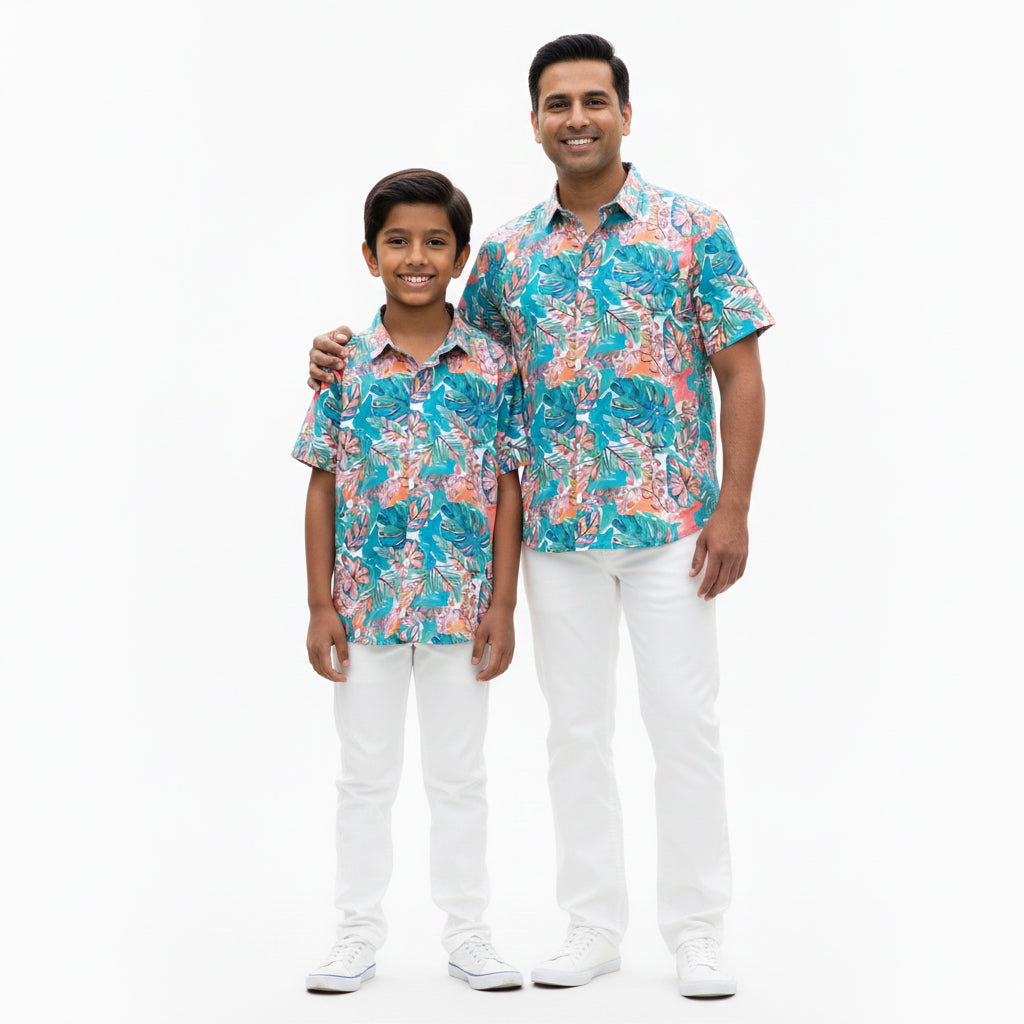 ABSTARCT FLORAL PRINTED SHIRT