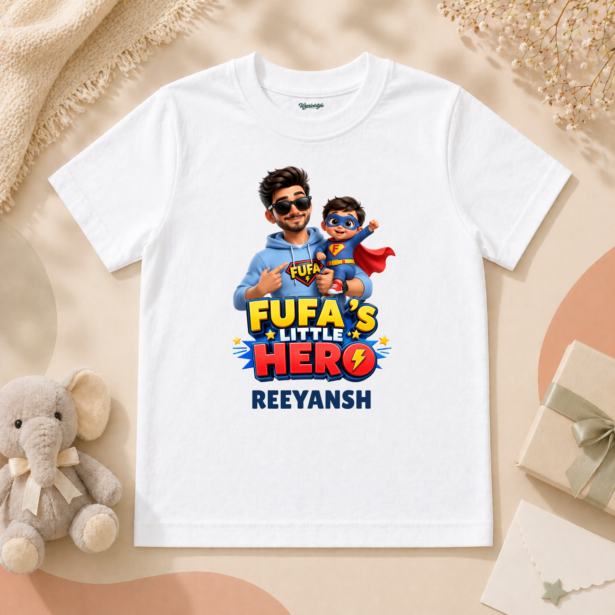 Fufas Little Hero Cute Super Baby With Dad And Powerful Love Bond