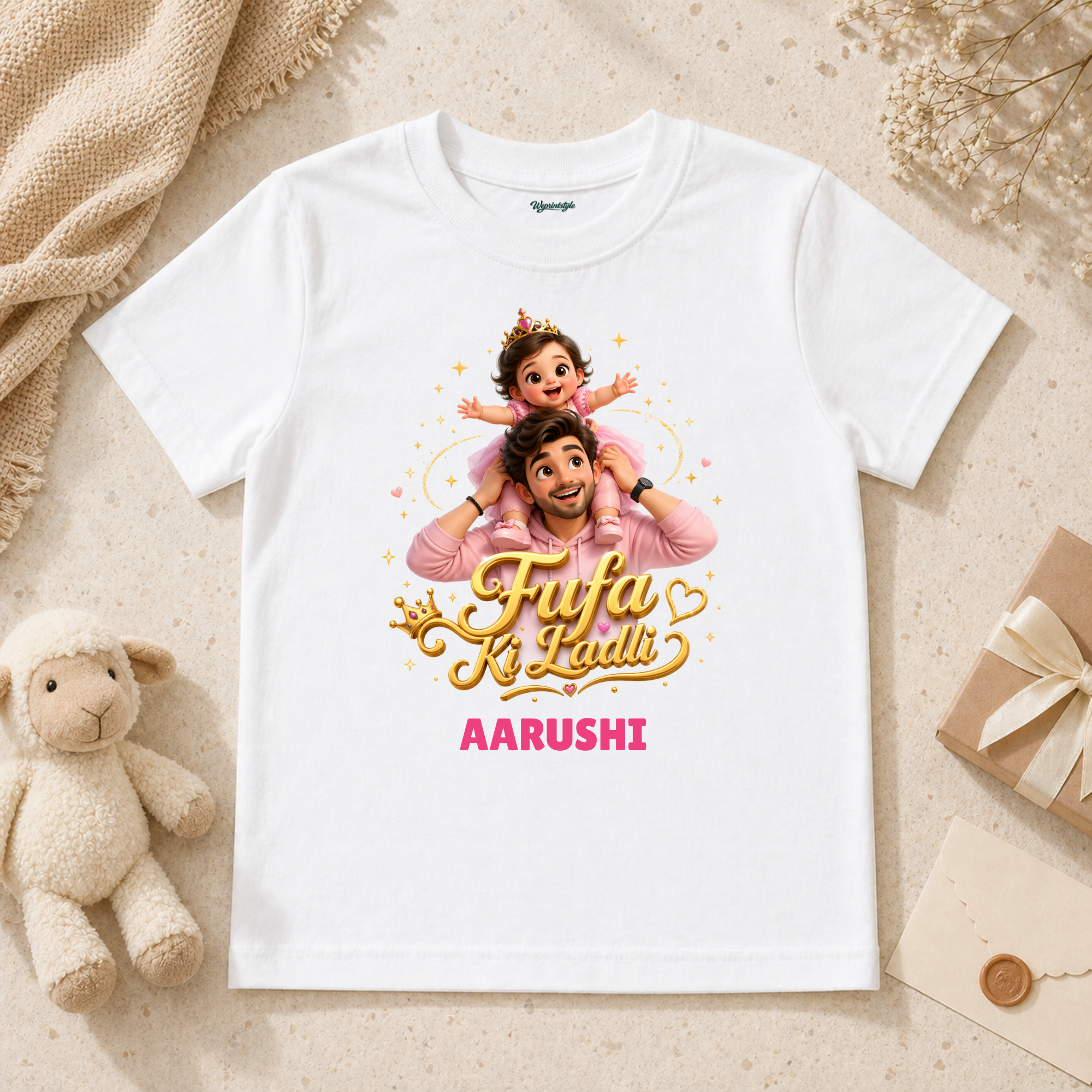 Fufa Ki Ladli Cute Baby Girl With Daddy Love And Royal Princess Vibes