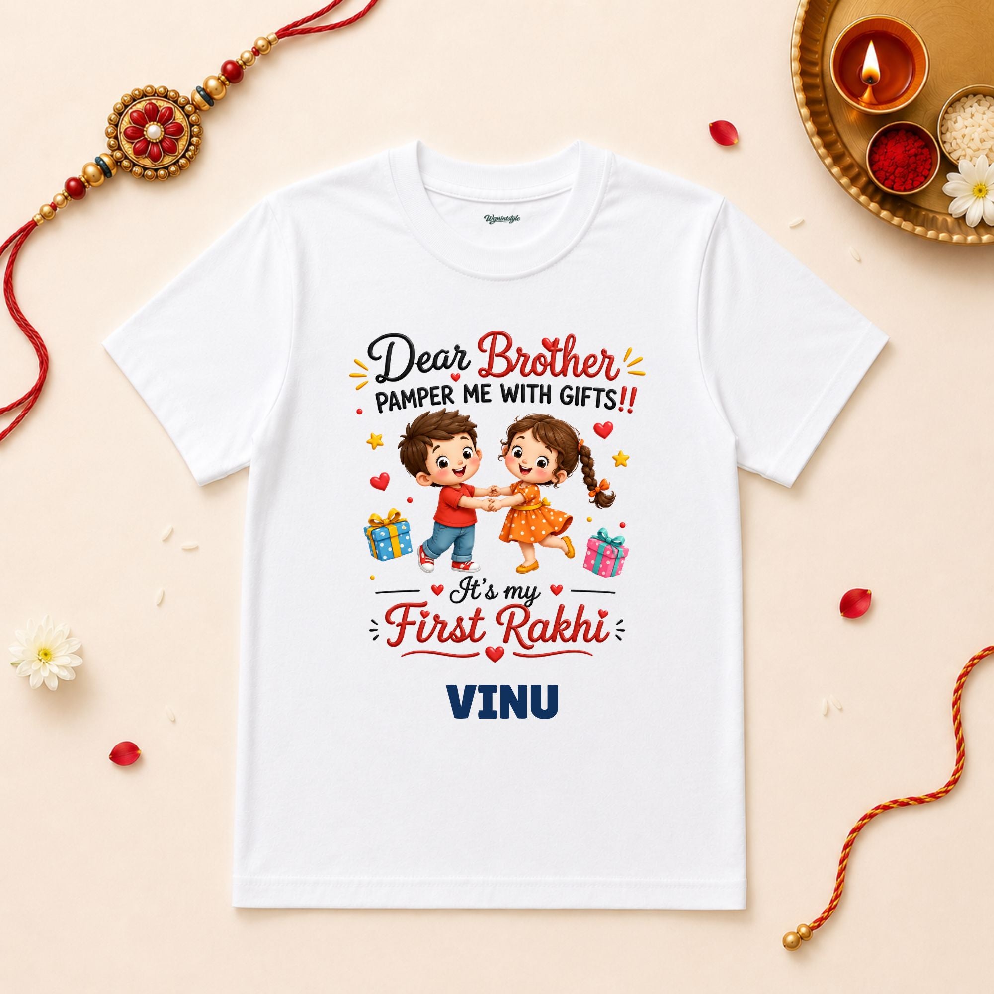 My First Rakhi Personalized Baby T-Shirt