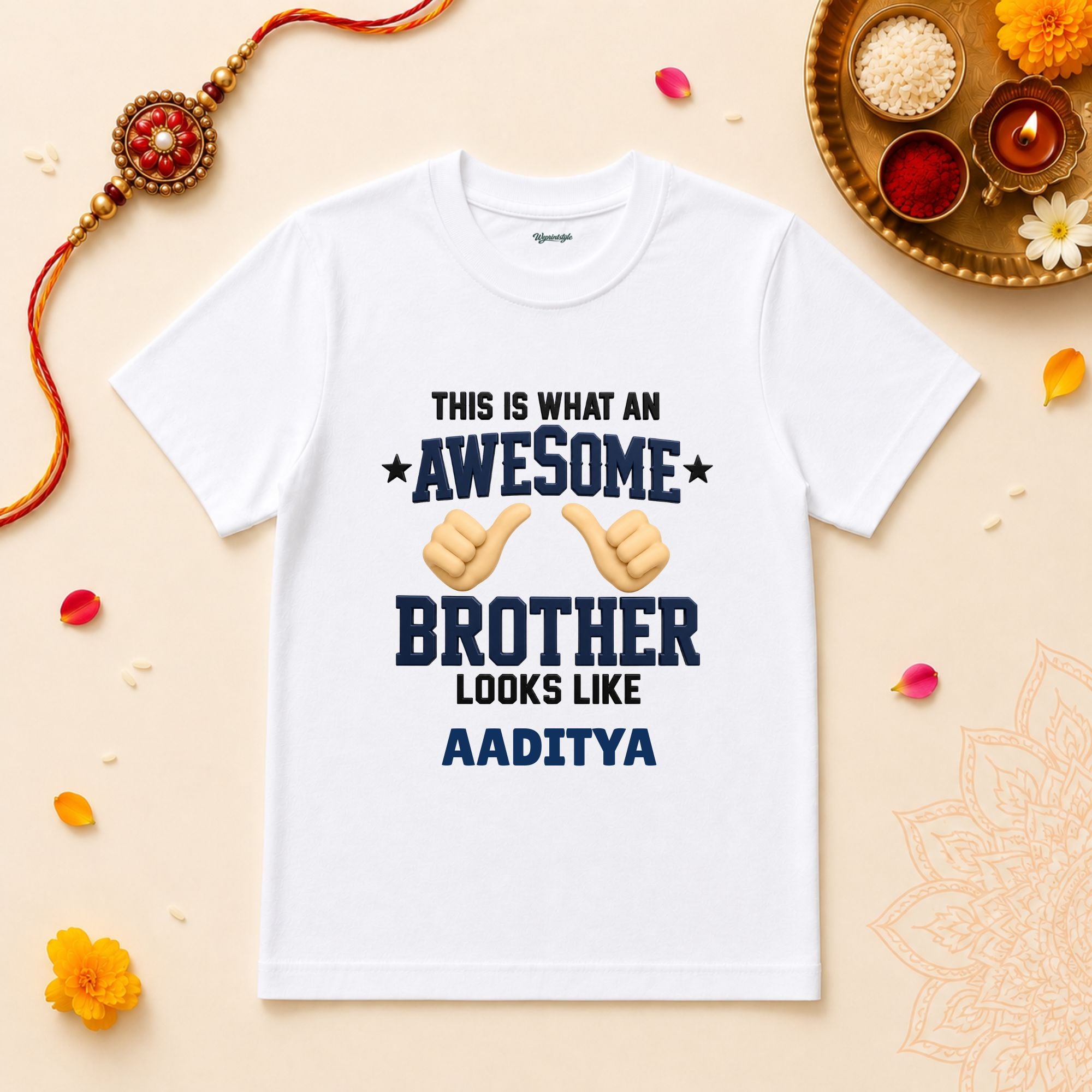 Awesome Brother Personalized Rakshabandhan Baby T-Shirt