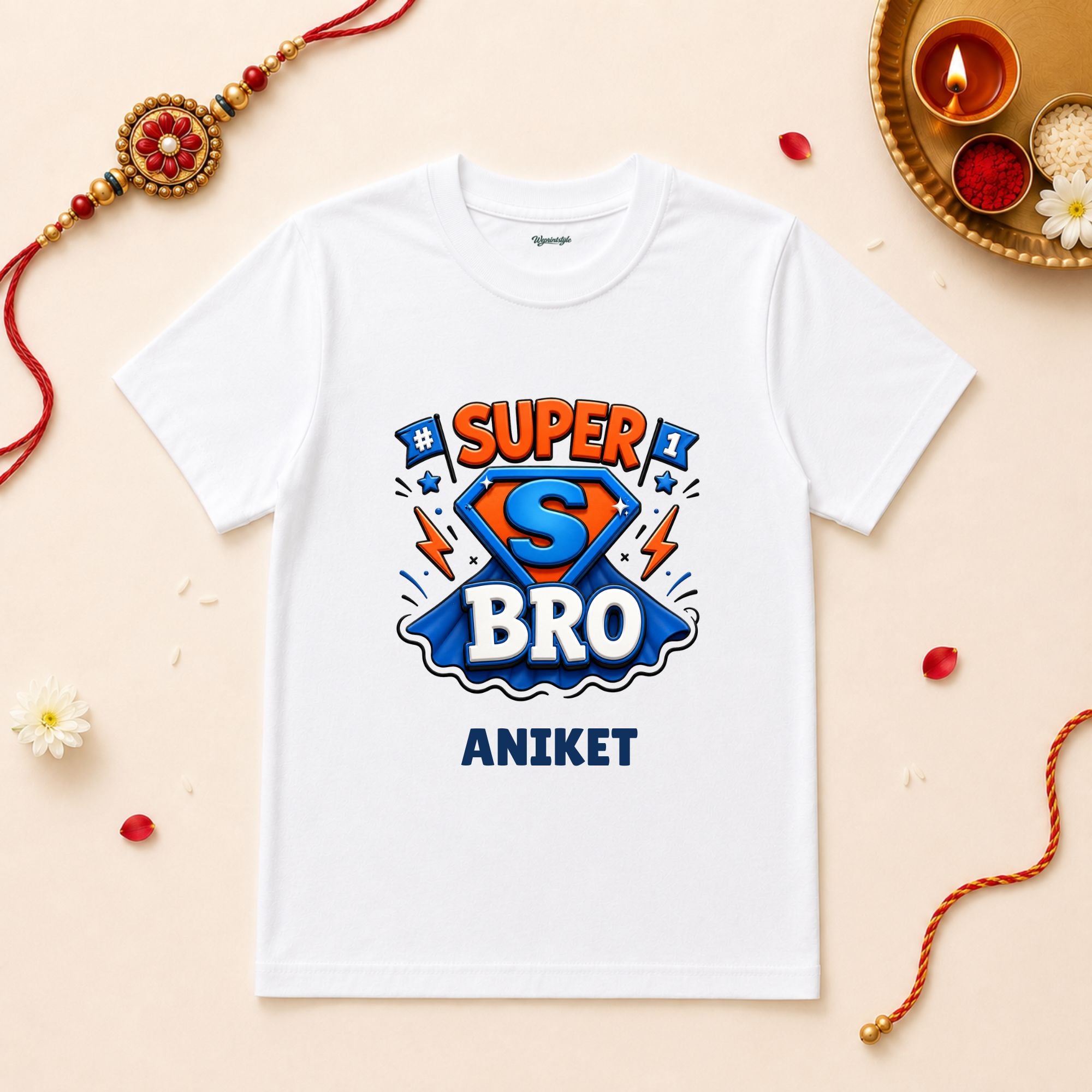 Super Bro Personalized Rakshabandhan Baby T-Shirt