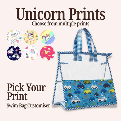 UNICORN PRINT SWIMMING BAG CUSTOMISER