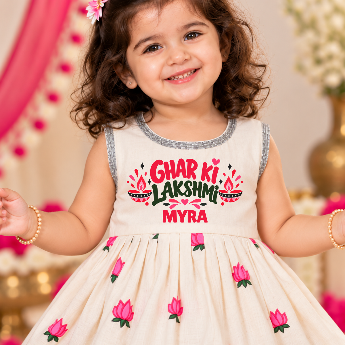 Ghar Ki Lakshmi Diwali Blossom Girls’ Kurta Set