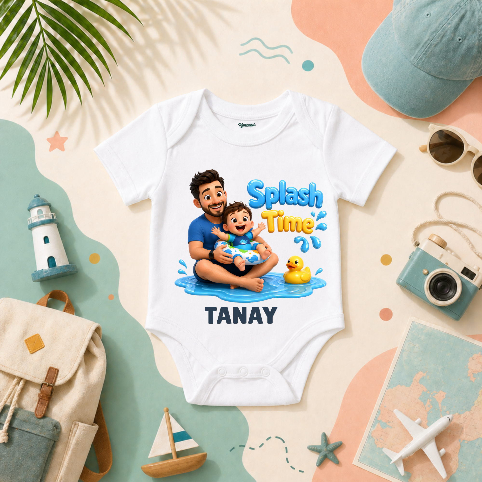Splash Time Fun Bath Outfit For Babies Who Love Water Play Moment