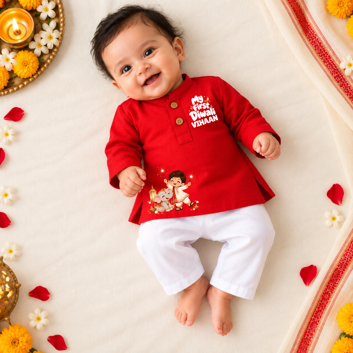 My First Diwali Puja Boys Kurta