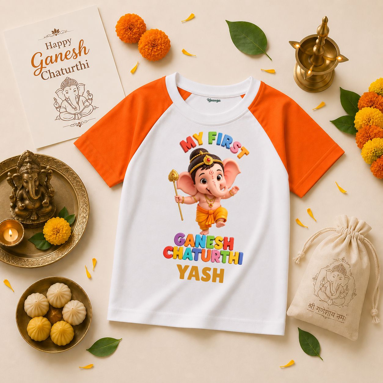 My First Ganesh Chaturthi Personalized T-Shirt