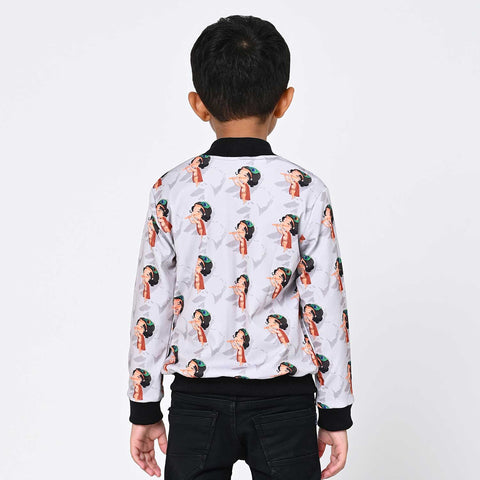 Krishna print bomber