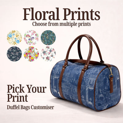 FLORAL PRINT DUFFLE BAG CUSTOMISER