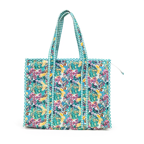 SUNSET JUNGLE PUNCH PRINT SMALL TOTE BAG