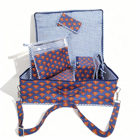 SUPER HERO PRINT 8 PIECE KIDS GIFT SET