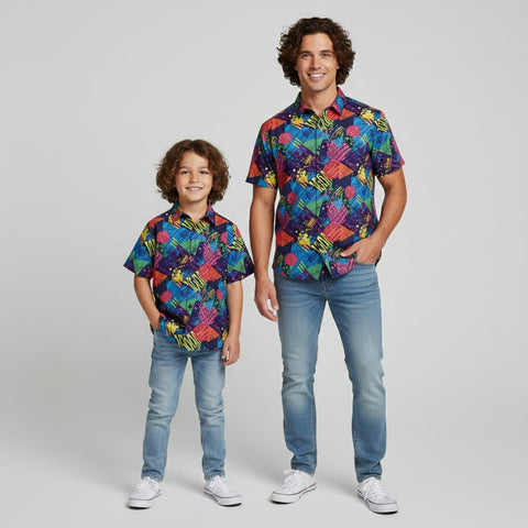 MULTI COLOUR GEOMETRIC PRINTED SHIRT