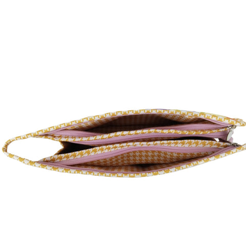 CANDY POP FLOWER PRINT TRIOZIP TOILETRY BAG