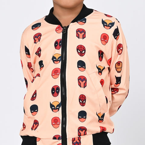 Super hero print bomber