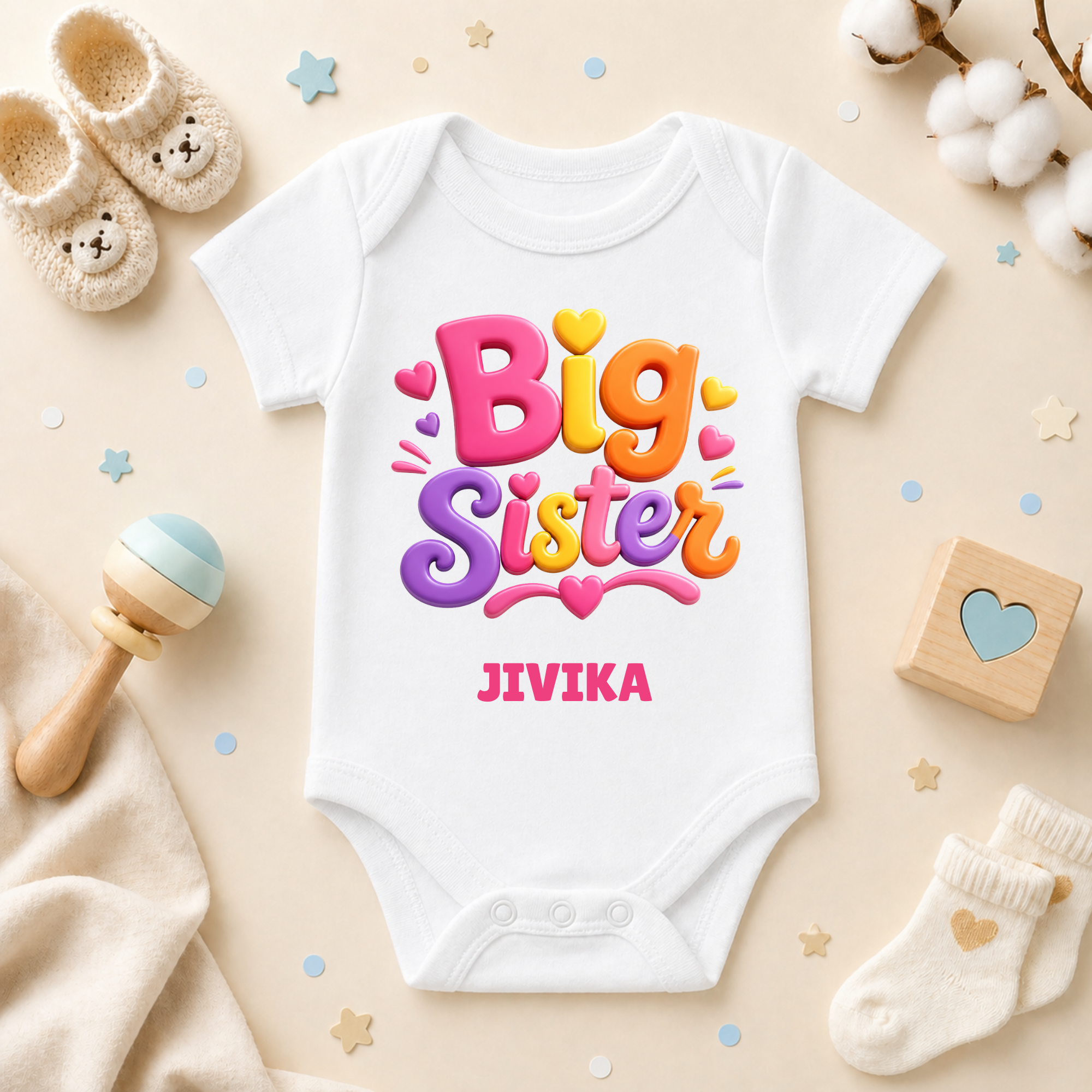 Big Sister Personalized Kids T-Shirt