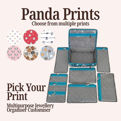 PANDA PRINT MULTIPURPOSE JEWELRY ORGANIZER SET CUSTOMISER
