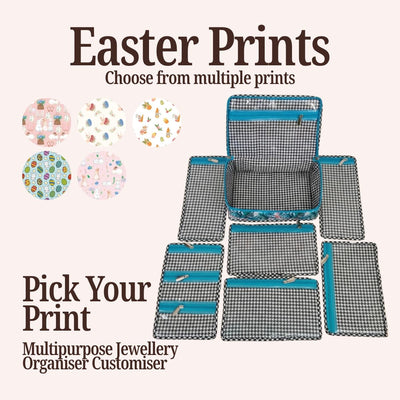 EASTER PRINT MULTIPURPOSE JEWELRY ORGANIZER SET CUSTOMISER