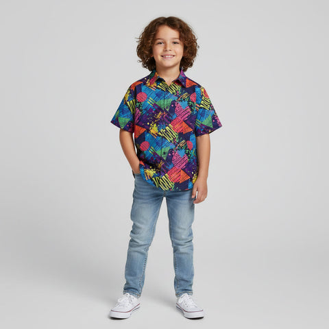 MULTI COLOUR GEOMETRIC PRINTED SHIRT