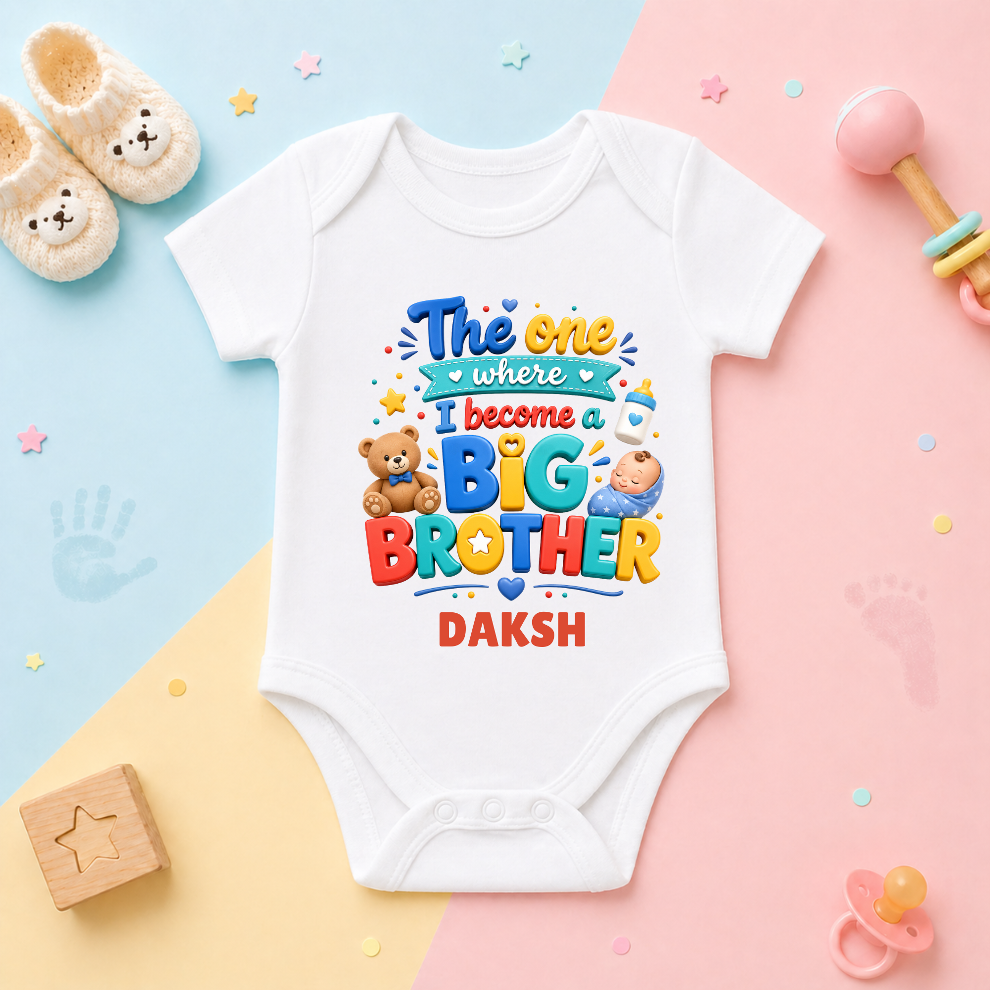The One Where I Become Big Brother Custom Name Kids T Shirt