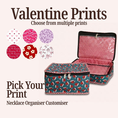 VALENTINE PRINT NECKLACE ORGANIZER CUSTOMISER