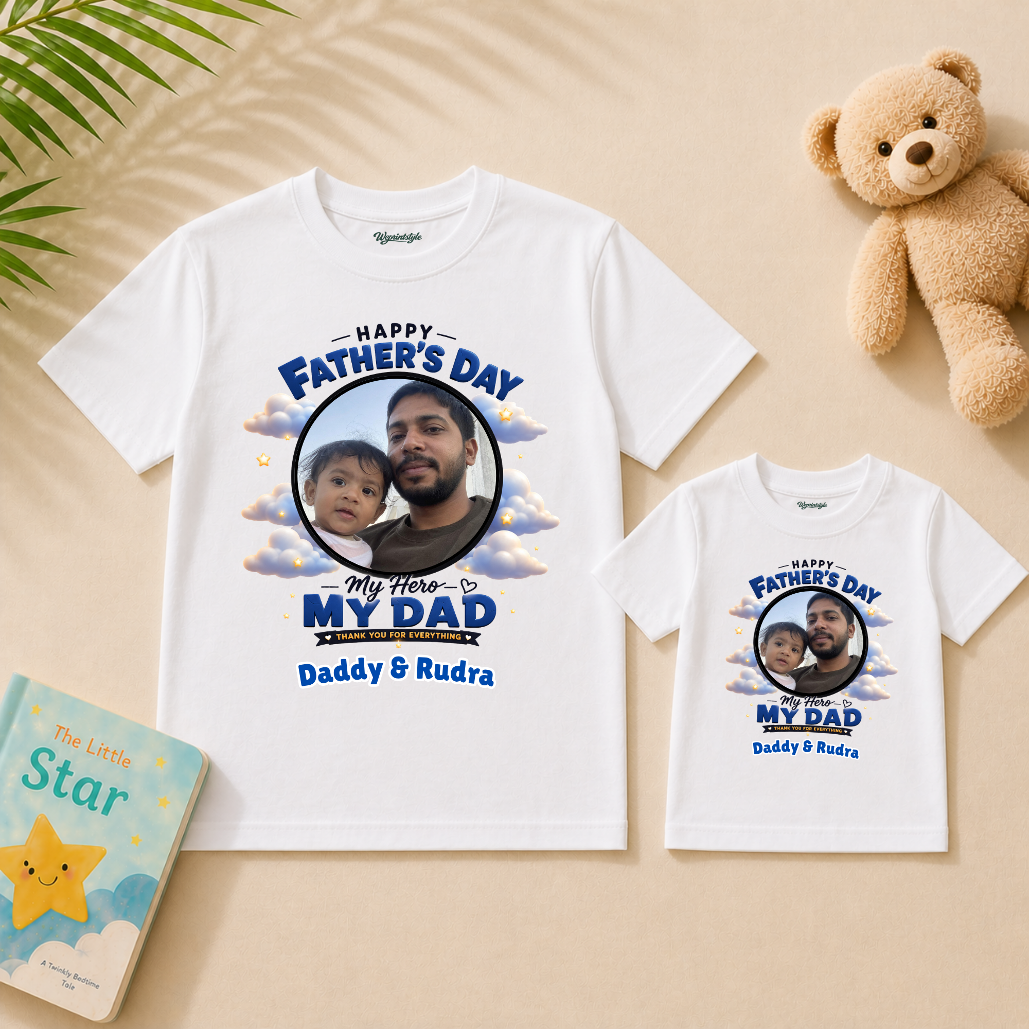 My Hero My Dad Personalized Combo T Shirt