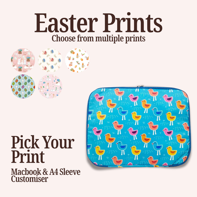 EASTER PRINT MACBOOK & A4 FOLDER SLEEVE CUSTOMISER