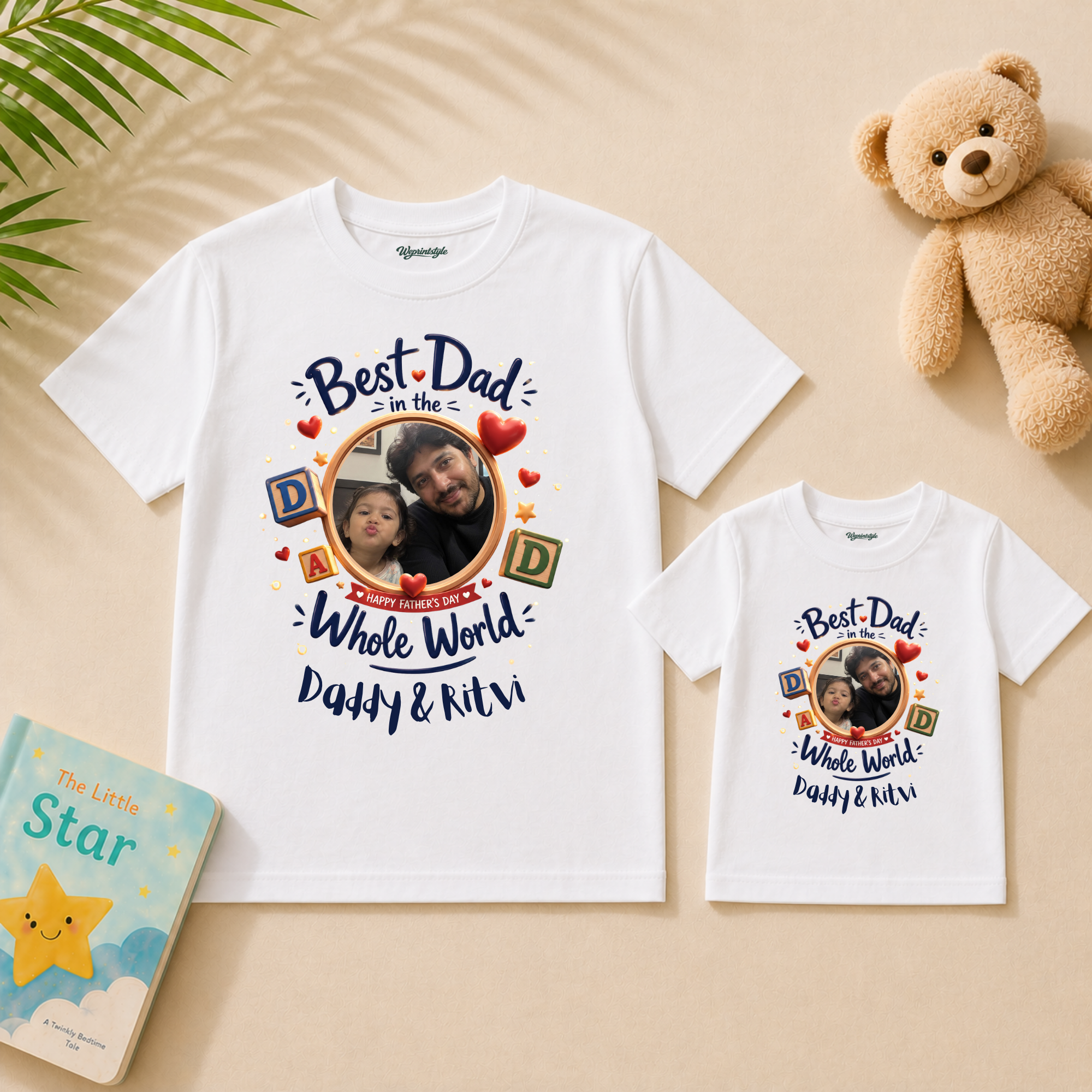 Best Dad In The Whole World Personalized Combo T Shirt
