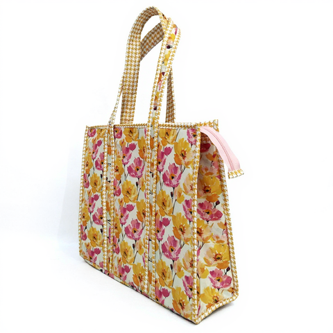 SUNBEAM DAISIES PRINT SMALL TOTE BAG